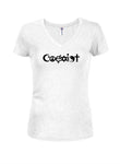 COEXIST Juniors V Neck T-Shirt