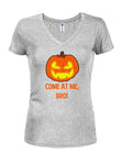 VIENS PAR LÀ, MON POTE! T-shirt à col en V pour juniors Pumpkin