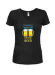 BEER Juniors V Neck T-Shirt