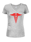 Caduceus Symbol Juniors V Neck T-Shirt