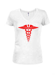 Caduceus Symbol Juniors V Neck T-Shirt