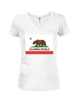 Camiseta con cuello en V para jóvenes de la República de California