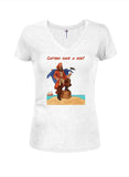 Captain Save A Hoe - Camiseta con cuello en V para jóvenes piratas de jardinería