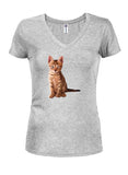 Cat Pose T-shirt col en V pour juniors