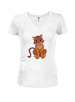 Chat Juniors T-shirt à col en V