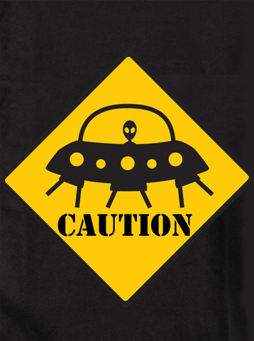Caution Aliens Kids T-Shirt
