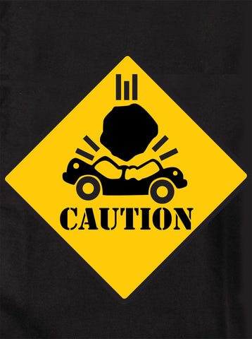 Caution Falling Rocks Kids T-Shirt
