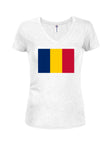 T-shirt col en V junior drapeau tchadien