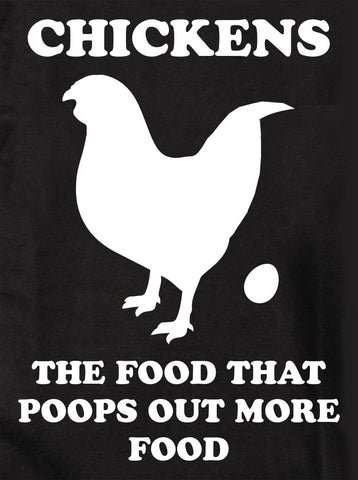 Chickens. The Food that Poops out More Food Kids T-Shirt
