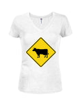 Cow Crossing T-shirt col en V pour juniors