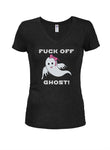 T-shirt à col en V pour juniors Cute Ghost