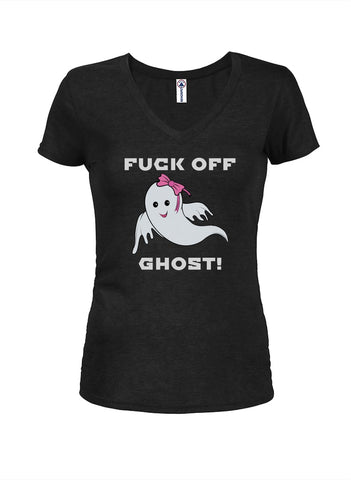 Cute Ghost Juniors V Neck T-Shirt