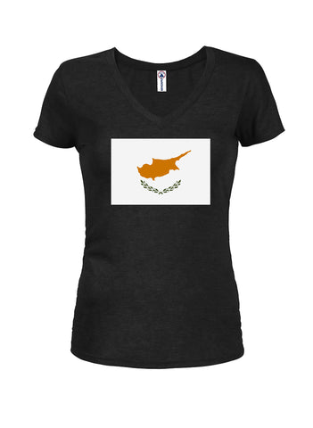 Cypriot Flag Juniors V Neck T-Shirt