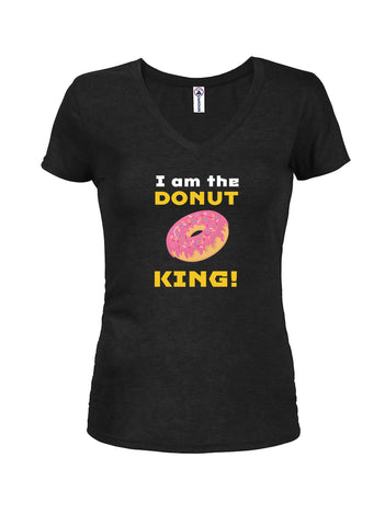 DONUT KING! Juniors V Neck T-Shirt