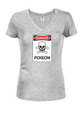 Danger Poison Symbole Juniors T-shirt col en V