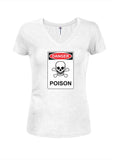 Danger Poison Symbole Juniors T-shirt col en V