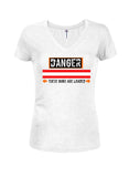 Danger These Guns are Loaded Juniors V Neck T-Shirt