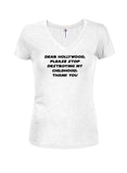 Querido Hollywood, por favor deja de destruir mi infancia Juniors V cuello camiseta