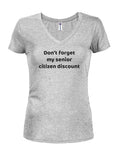 N'oubliez pas ma remise pour personnes âgées T-shirt col en V Juniors