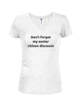 N'oubliez pas ma remise pour personnes âgées T-shirt col en V Juniors