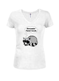 Dreamin’ ‘bout trash Juniors V Neck T-Shirt