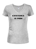 La existencia es dolor Juniors V cuello camiseta