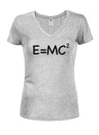 E=MC Squared Juniors V Neck T-Shirt