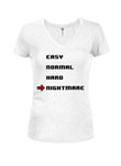 T-shirt Facile Normal Difficile Cauchemar