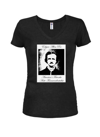 Edgar Allen Poe America's Favorite Anti-Transcendentalist Juniors V Neck T-Shirt