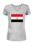 Egyptian Flag Juniors V Neck T-Shirt