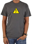 Camiseta con símbolo de peligro eléctrico