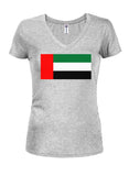 T-shirt à col en V pour juniors avec drapeau émirati