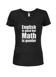 L'anglais c'est bien mais les mathématiques c'est mieux T-shirt col en V junior