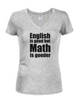 L'anglais c'est bien mais les mathématiques c'est mieux T-shirt col en V junior