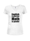 L'anglais c'est bien mais les mathématiques c'est mieux T-shirt col en V junior