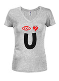 Eye Hate You Juniors V Neck T-Shirt