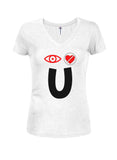 Eye Hate You Juniors V Neck T-Shirt