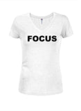 FOCUS Blurred Juniors V Neck T-Shirt
