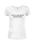 Faith Can Move Mountains T-shirt col en V pour juniors