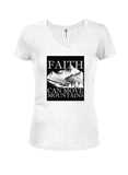 Faith Can Move Mountains - Camiseta con cuello en V para jóvenes