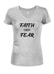 Faith over Fear T-shirt col en V pour juniors