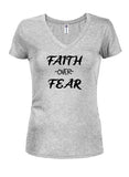 Faith over Fear T-shirt col en V pour juniors