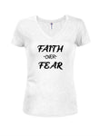 Faith over Fear T-shirt col en V pour juniors