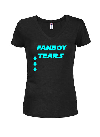 Fanboy Tears Juniors V Neck T-Shirt