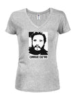 Fidel Castro Comrade Juniors V Neck T-Shirt