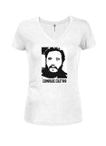 Fidel Castro Comrade Juniors V Neck T-Shirt