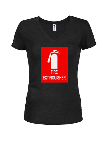 Fire Extinguisher Juniors V Neck T-Shirt