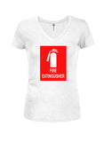 Fire Extinguisher Juniors V Neck T-Shirt