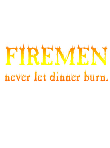 Los bomberos nunca dejan que la cena se queme Delantal
