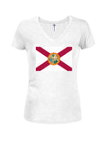 Florida State Flag Juniors V Neck T-Shirt